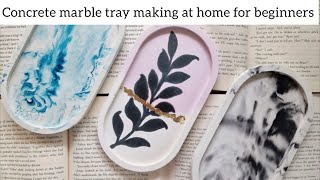 Easy Marble Trinket Tray  DIY Cement Craft  part 1  Ekraw Chaudhary [upl. by Calore359]