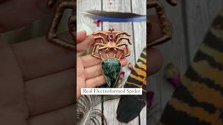 Electroformed Spider Pendant  Gothic Jewellery  Oddities shorts crystaljewelry [upl. by Margaretta]