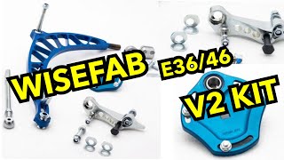 Wisefab E36 E46 V2 Angle Kit explained  Ackermann Adjustability  High Trail version [upl. by Serena11]