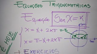 Equações Trigonométricas EQUAÇÃO SENO  Exercícios Práticos [upl. by Zahavi]