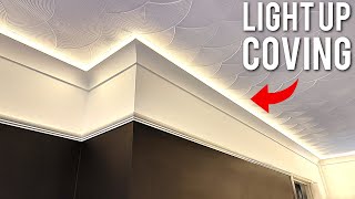 DIY LED COVING  PICTURE RAIL  On A Budget [upl. by Sina217]