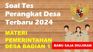 Soal Tes Perangkat Desa Terbaru 2024 dan Kunci Jawaban [upl. by Tlevesoor]