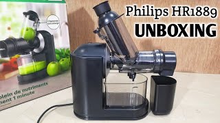 Unboxing Slow Juicer Philips HR188970 Indonesia [upl. by Aicatsanna]