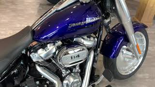 Fat Boy 114 HarleyDavidson 2020 zephyr blue [upl. by Inoy]