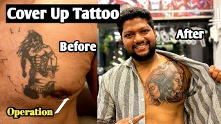 New Cover Up Tattoo  Before After  Tattoo  Kiran Paste Vlogs [upl. by Aerdnas]