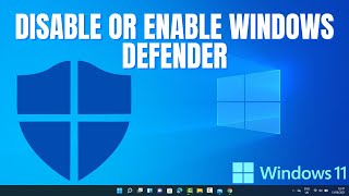 How to Disable or Enable Windows Defender on Windows 11 [upl. by Ardnaz]