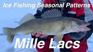 Mille Lacs Ice Fishing Seasonal Patterns Walleye Perch Pike and Tullibee [upl. by Mariska555]