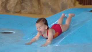 Fearless little girl diving into swimming pool [upl. by Winna]