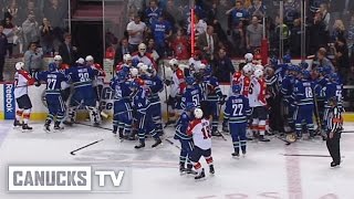 Canucks vs Panthers Bench Clearing Brawl Jan 11 2016 [upl. by Atekan976]