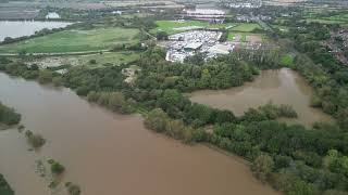 Gunthorpe River Trent Flood Babet  Drone From Above [upl. by Yrtua]