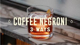 Coffee Cocktails with Mr Black Coffee Negroni Three Ways [upl. by Plath171]