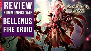 Review Bellenus Fire Druid  Onde Usar e Como Runar  Summoners War [upl. by Spratt]