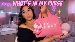 WHAT’S IN MY PURSE 2023  Marc Jacobs tote bag Amazon dupe [upl. by Fayth652]