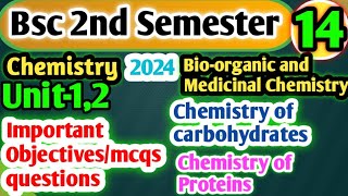 Bsc 2nd semester chemistry Objective Questions Bioorganic and medicinal chemistry yourbscguide [upl. by Reemas]