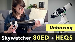 Unboxing Skywatcher 80ED  monture HEQ5 Pro [upl. by Aihsem]