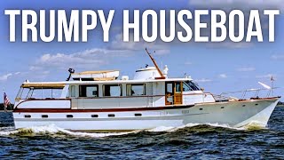 1969 63 Trumpy Houseboat Yacht Tour  See Inside this 400000 American Classic Luxury Yacht [upl. by Camarata]