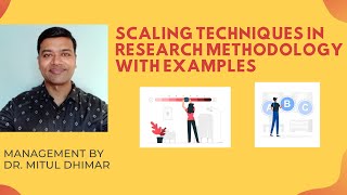 Scaling techniques in research methodology with examples  Scales of Measurement with examples [upl. by Uolyram]