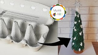 CHOINKA Z OPAKOWAŃ PO JAJKACH🎄 🌲 KREATYWNA DEKORACJA ŚWIĄTECZNA 🎄 🌲recykling [upl. by Ennasus]