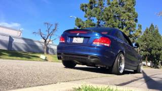 BMW 135i N55  35quot LOUD turboback exhaust [upl. by Odnanreh]