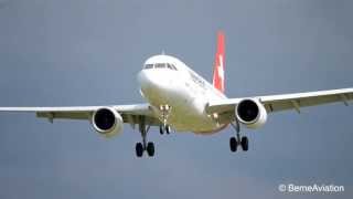 Helvetic Airways new Airbus A319  Landing at airport BernBelp HD [upl. by Tingley]