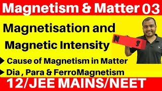 Magnetism and Matter 03 Magnetisation and Magnetic Intensity  Cause of Dia  Para amp Ferromagnetism [upl. by Ener187]