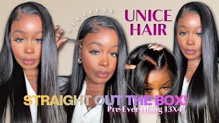 BEGINNER FRIENDLY TRULY GLUELESS PREEVERYTHING FRONTAL WIG INSTALL  UNICE HAIR [upl. by Trabue]