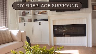 DIY EASY MANTLEFIREPLACE SURROUND [upl. by Ulrika332]