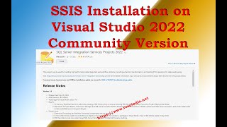 SSIS Installation on Visual Studio 2022 Community Version [upl. by Beichner366]