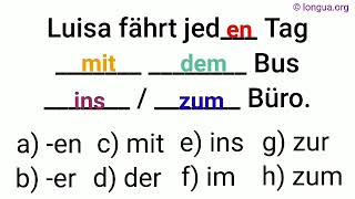 Wiederholung Lückentext Bausteine Grammatik Übungen Mix Artikel Pronomen Präpositionen und [upl. by Shanie]