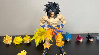 SH FIGUARTS SON GOKU LEGENDARY SUPER SAIYAN  ALL HEAD SWAPS goku dbz [upl. by Maag]