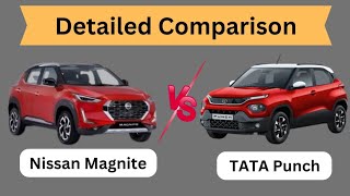 Tata Punch vs Nisaan Magnite Car Detailed Comparison 🔥🔥 [upl. by Badr]