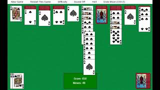 Windows XP Spider Solitaire PC game [upl. by Nisa]