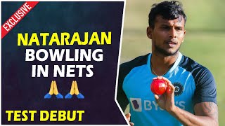 Natarajan Bowling in Team India Nets  Test Debut  Ind vs Aus 3rd Test 2021 [upl. by Ettigirb]