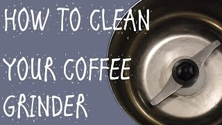 HOW TO CLEAN A COFFEE GRINDER [upl. by Enineg]