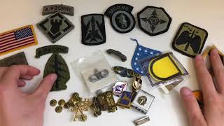 ARMY PATCH AND INSIGNIA HAUL [upl. by Aleahs]