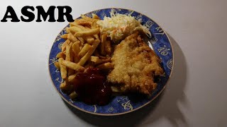 FISH amp CHIPS amp COLESLAW ASMR MUKBANG [upl. by Akiehsal]