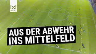 Spielverlagerung ins Mittelfeld verhindern  Spielform  Spielöffnung aus der Abwehrkette [upl. by Eilyk]