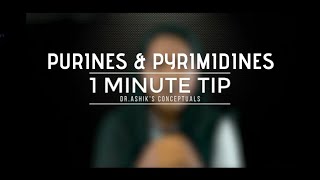 How to Remember Purines and Pyramidines Easily  ONE MINUTE TRICK  Dr Fathima [upl. by Epuladaug]