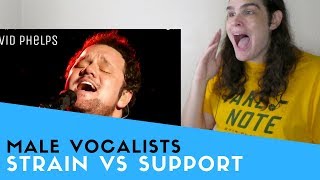 Voice Teacher Reacts to Strain VS Support  AmericanWestern Male Vocalists [upl. by Asirehc]