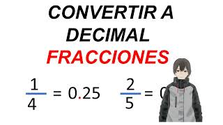 Como convertir a decimal una fracción [upl. by Olifoet]