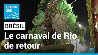 Brésil  le carnaval de Rio brille de mille feux au sambodrome • FRANCE 24 [upl. by Atteynek495]