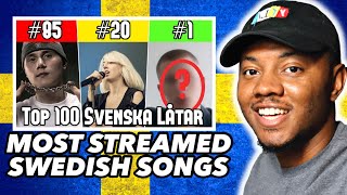 AMERICAN REACTS To Top 100 Största Svenska Låtarna Genom Tiderna på Spotify [upl. by Latsyrc]