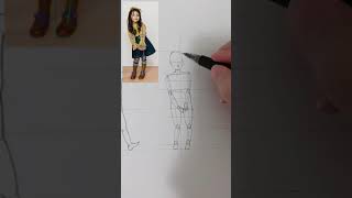 Fashion Figure  Children Croquis  S Curve Poses [upl. by Delogu789]