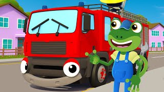 Fiona The Fire Truck Song SING ALONG  Nursery Rhymes amp Kids Songs  Geckos Garage [upl. by Alec]