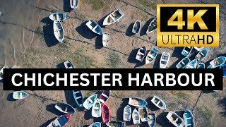 Chichester Harbour West Sussex Hampshire England 4K Drone Footage [upl. by Damal]