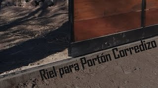 Instalación de riel para portón corredizo [upl. by Asilak]