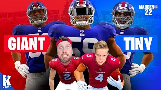 GIANT Team vs TINY Madden Challenge [upl. by Euhc3]