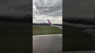 Wizz air ⚠️hard landing⚠️wizzair ryanair planelanding [upl. by Solitta116]