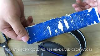 Замена накладки  Replacemant Headband on Sony Wireless Stereo Headset 20 CECHYA0083 GOLD PS3 PS4 [upl. by Alicec]