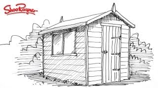 How to draw a garden shed [upl. by Tnilk458]